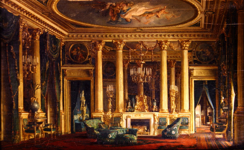 Detail of A Salon in the Hotel of Monsieur Basile Parent, Place Vendome, Paris, 1866 by Charles Giraud