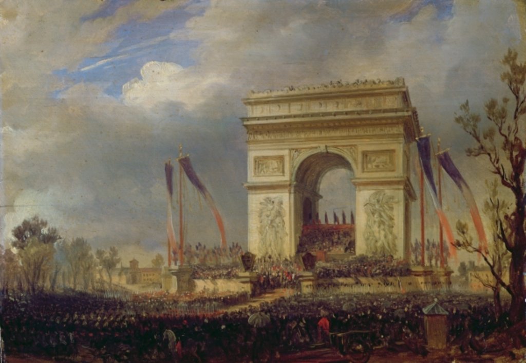 Detail of Fete de la Fraternite at the Arc de Triomphe, Place de l'Etoile, Paris om 20th April 1848 by Hippolyte Victor Valentin Sebron