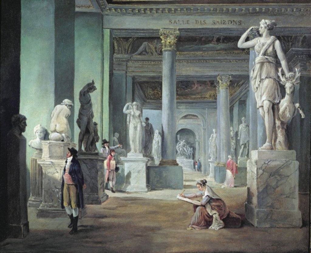Detail of The Salle des Saisons at the Louvre, c.1802 by Hubert Robert