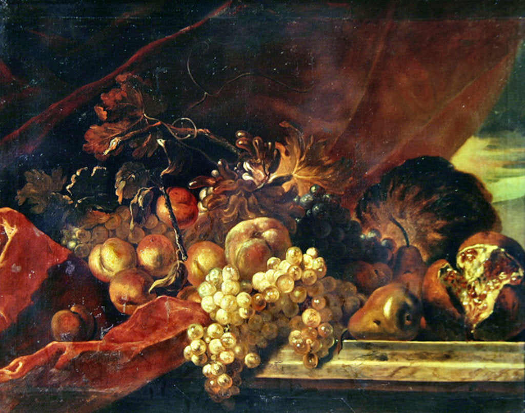Detail of Still life of fruit by Nicolas de Largilliere