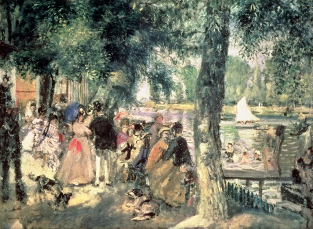 Detail of Baignade dans la seine, 1868 by Pierre Auguste Renoir