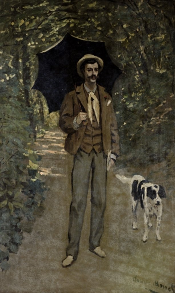 Detail of Man with an Umbrella, c.1868-69 by Claude Monet