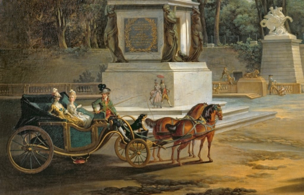 Detail of The Entrance to the Tuileries from the Place Louis XV in Paris, c.1775 by Jacques Philippe Joseph de Saint-Quentin