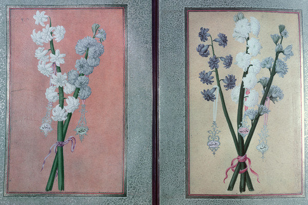 Detail of T.K.Hazine 413 Two Hyacinths, 1736 by Turkish School