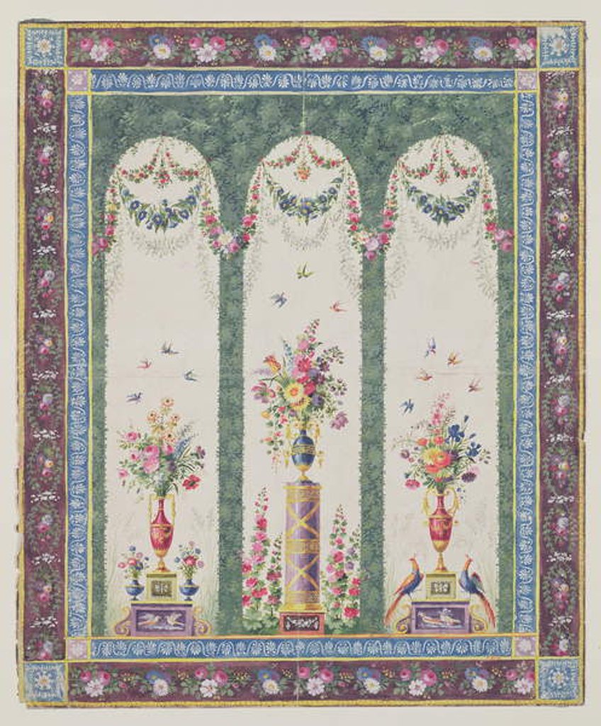 Detail of Decorative design for a garden arbour or loggia by French School