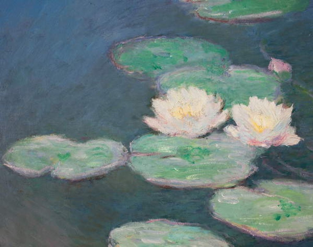 Detail of Waterlilies, Evening; detail by Claude Monet