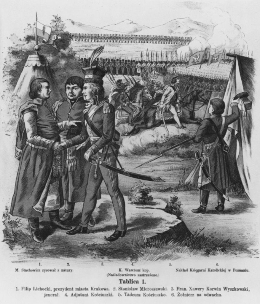 Detail of The army of Tadeusz Kosciuszko, 1794 by Polish School