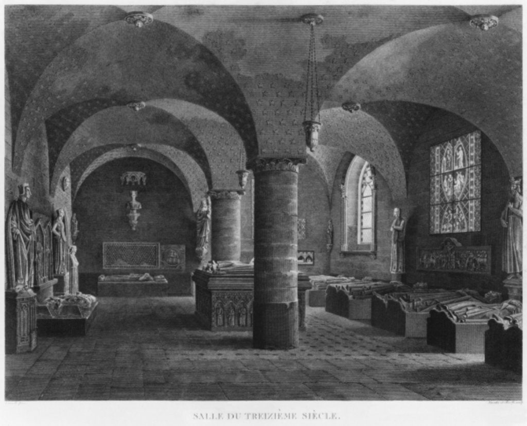 Detail of The 13th century room, Musee des Monuments Francais, Paris by Jean Lubin Vauzelle