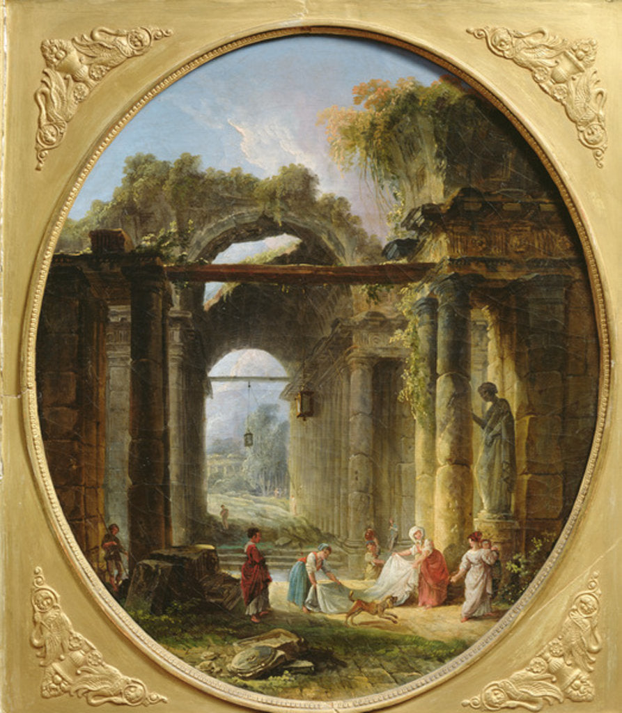 Detail of Ancient ruins in Rome by Hubert Robert