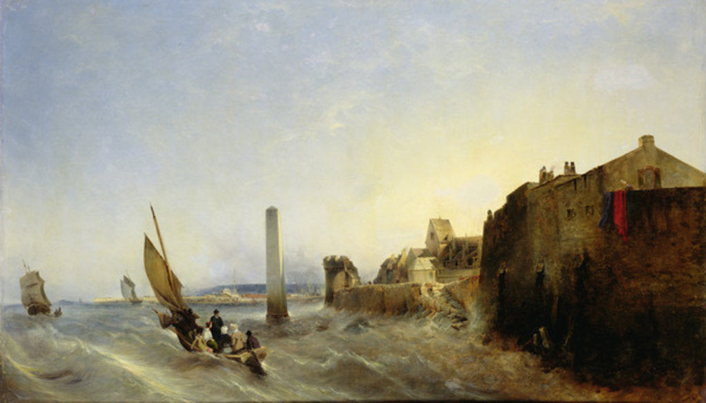 Detail of View of Napoleon Quay at Cherbourg, 1838 by Jean Louis Petit