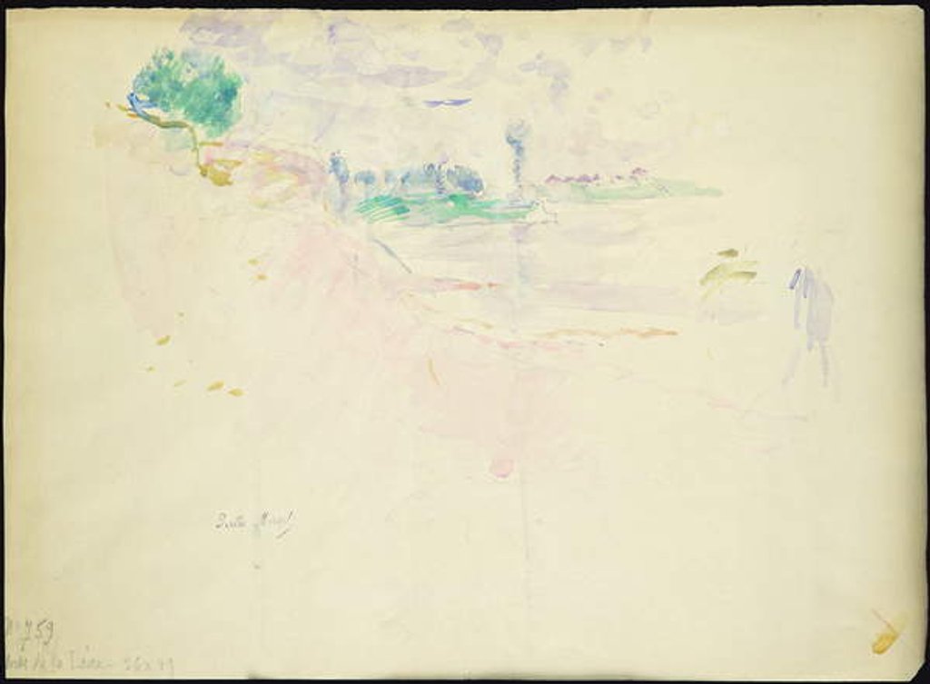 Detail of The banks of the Loire, 1887 by Berthe Morisot