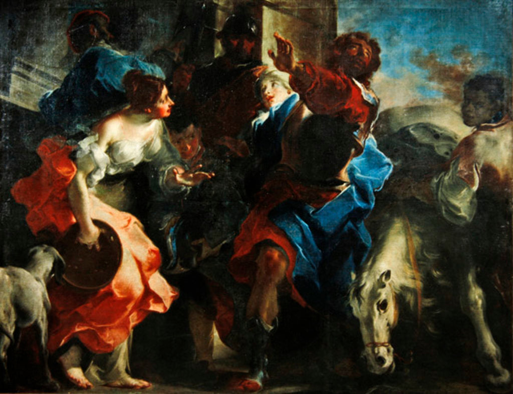 Detail of Jesphthah's Daughter by Giuseppe Bazzani