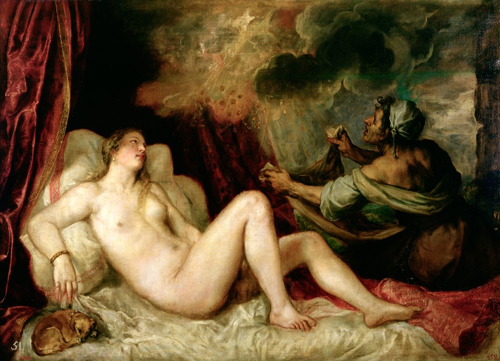 Detail of Danaë and the Shower of Gold, 1560-65 by Titian