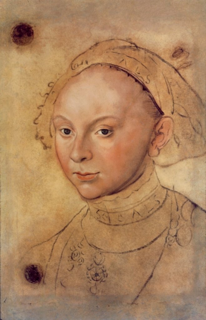 Detail of Sybille of Cleves by Lucas the Elder Cranach
