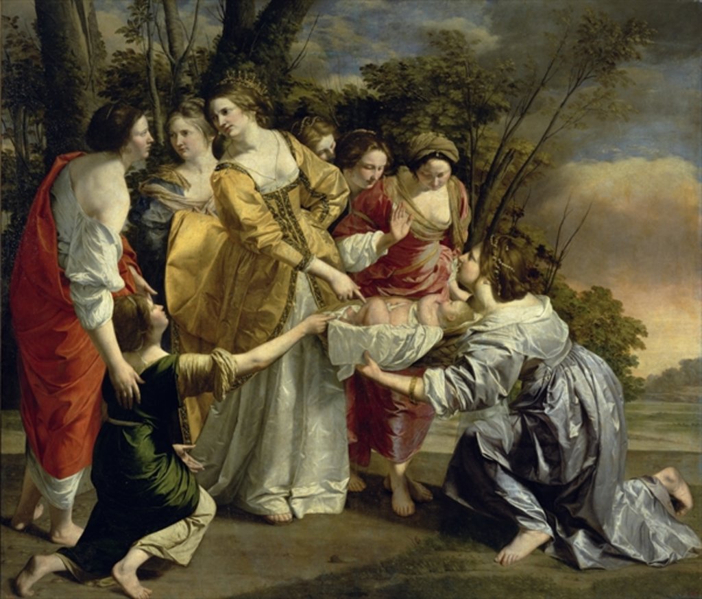 Detail of Moses Rescued from the Nile, c.1630 by Orazio Gentileschi