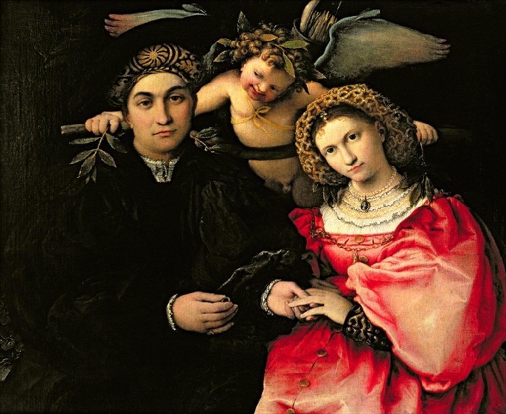Detail of Signor Marsilio Cassotti and his Wife, Faustina, 1523 by Lorenzo Lotto