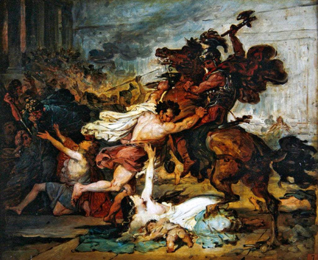Detail of Sketch of The Ransack of Jerusalem by the Romans, 1824 by Francois Joseph Heim
