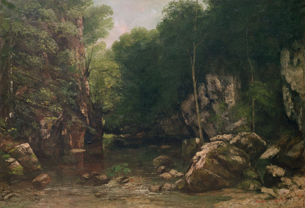 Detail of The Covered Stream, or The Dark Stream, 1865 by Gustave Courbet