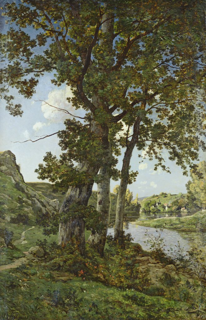 Detail of The Oaks of Chateau-Renard, 1875 by Henri-Joseph Harpignies