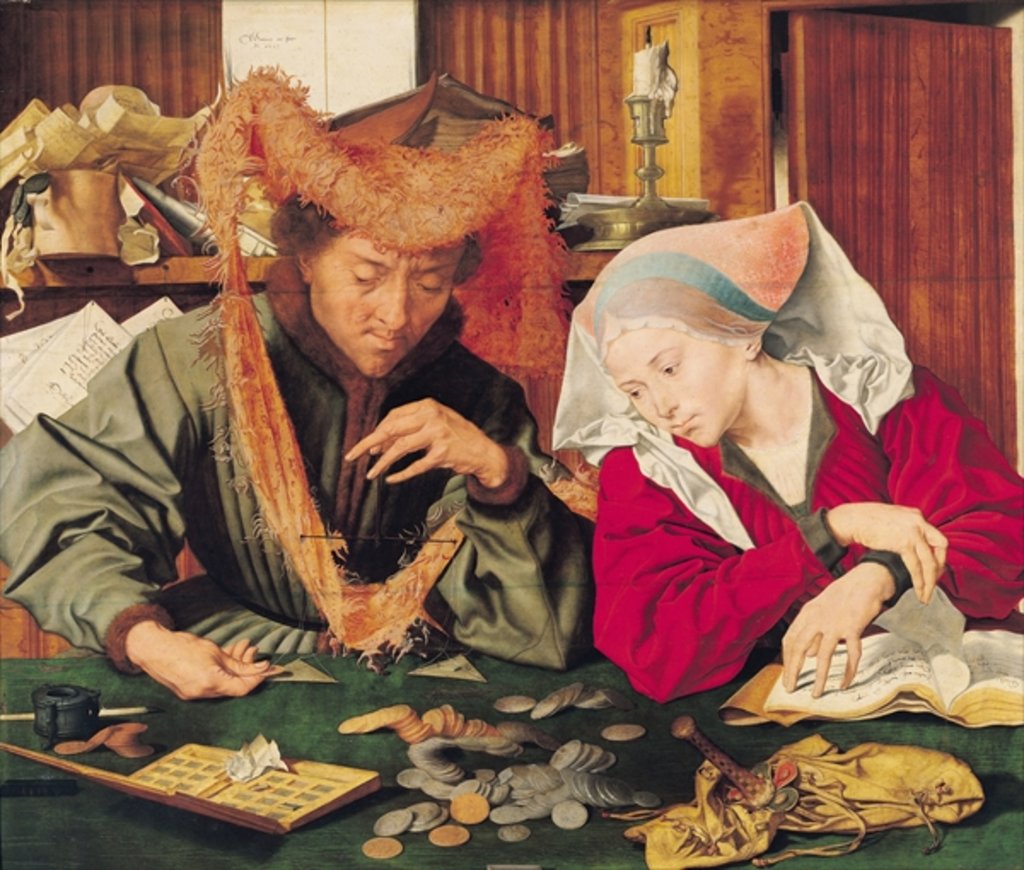 Detail of The Money Changer and his Wife, 1539 by Marinus van Reymerswaele