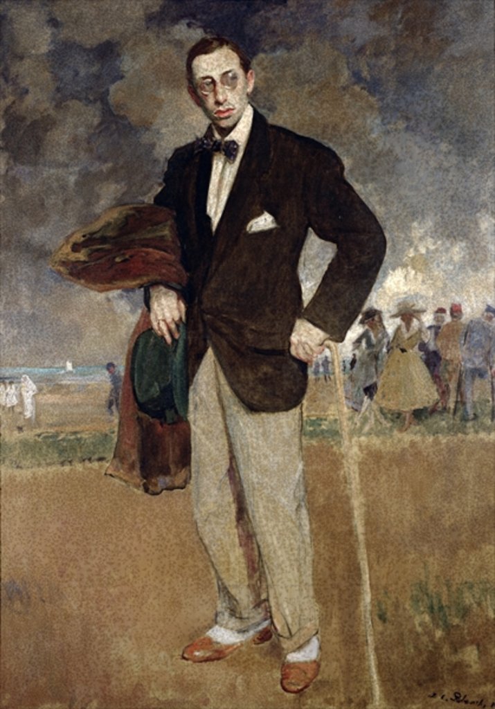 Detail of Portrait of Igor Stravinsky 1915 by Jacques-Emile Blanche