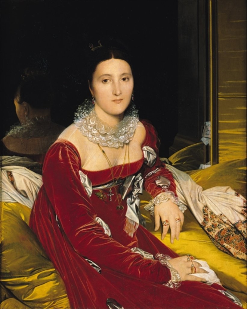 Detail of Madame de Senonnes, 1814-16 by Jean Auguste Dominique Ingres