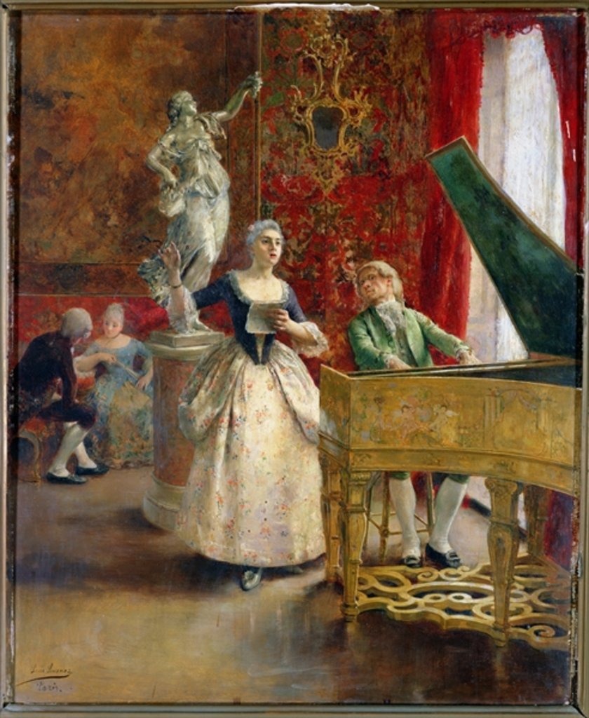 Detail of The Concert, before 1908 by Luis Jimenez y Aranda