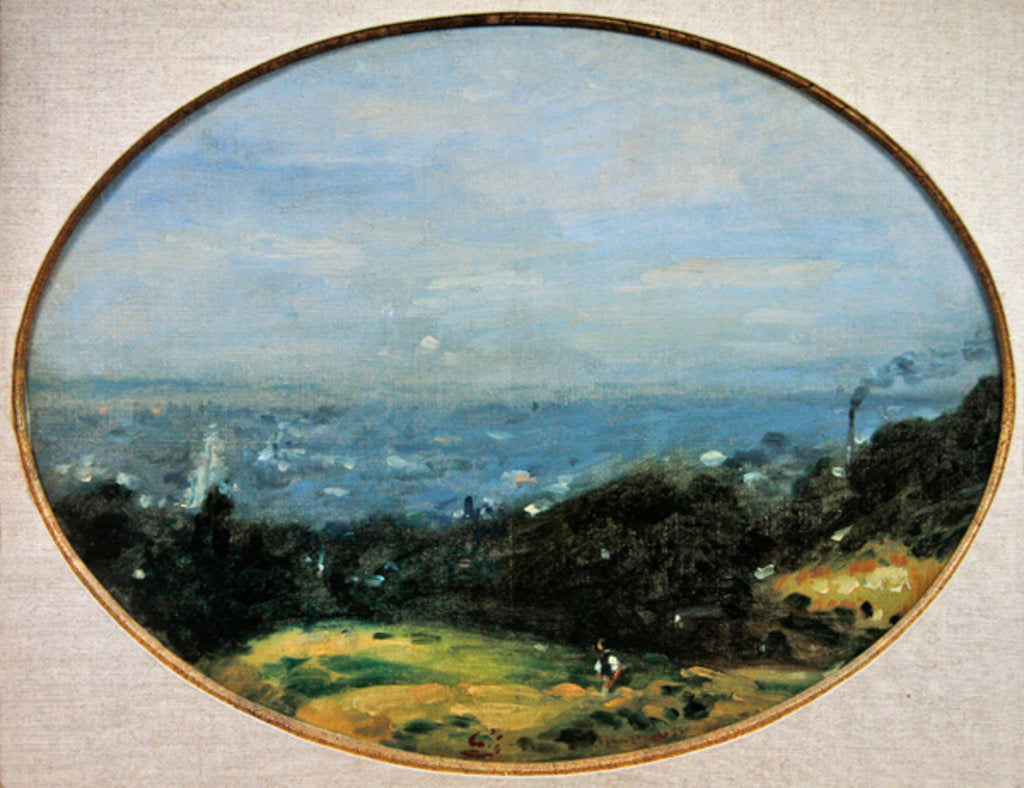 Detail of View of Le Havre, 1875 by Adolphe-Felix Cals