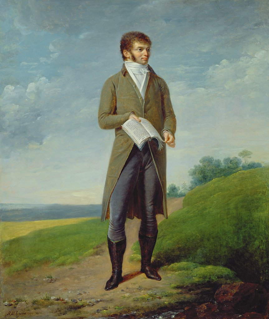 Detail of Portrait of a man by Robert Lefevre