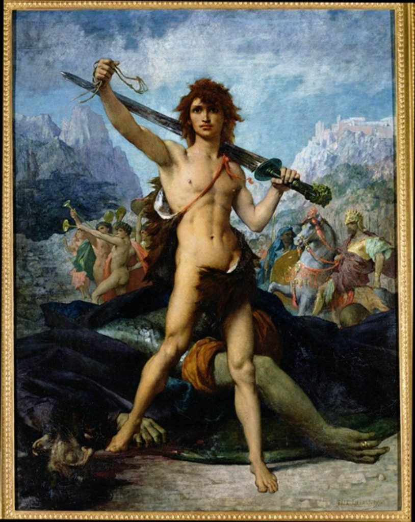 Detail of David Triumphant, 1874 by Jules Elie Delaunay