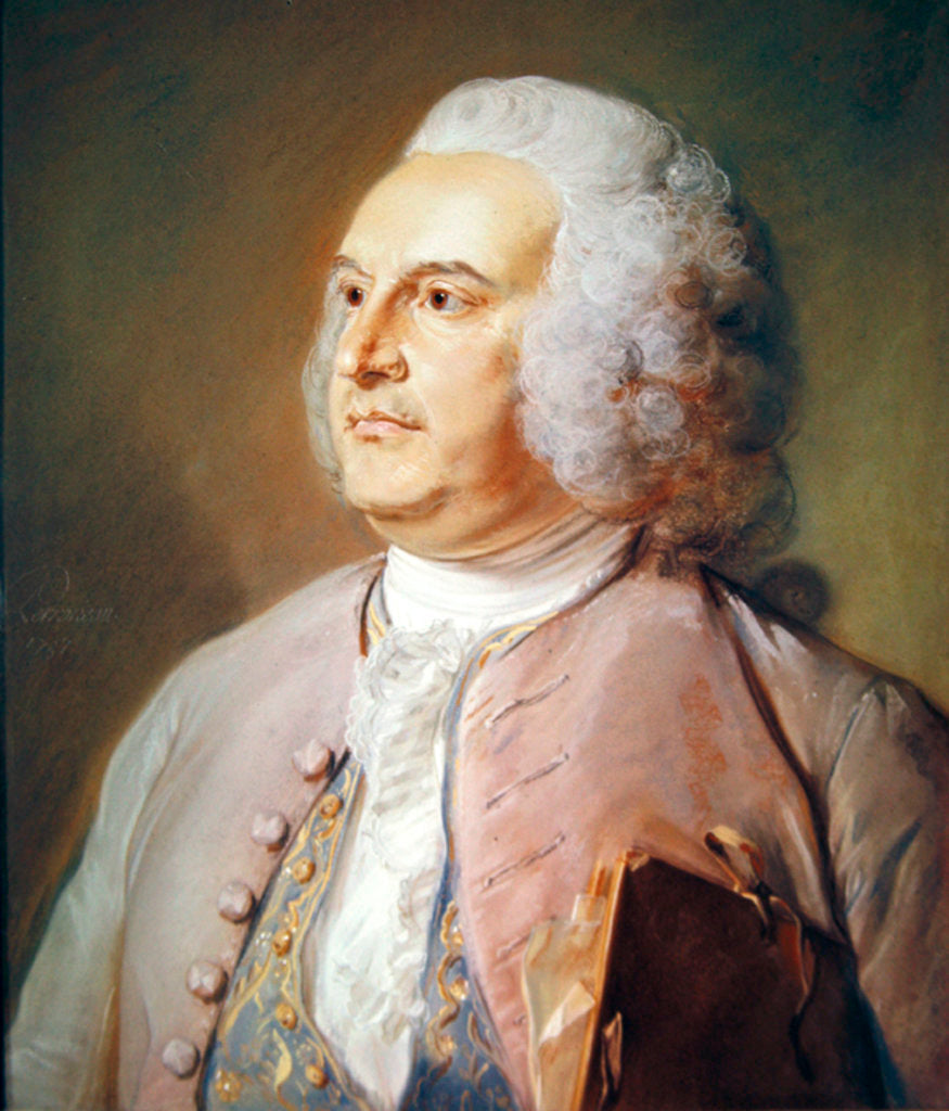 Detail of Jean-Michel Chevotet by Jean-Baptiste Perronneau