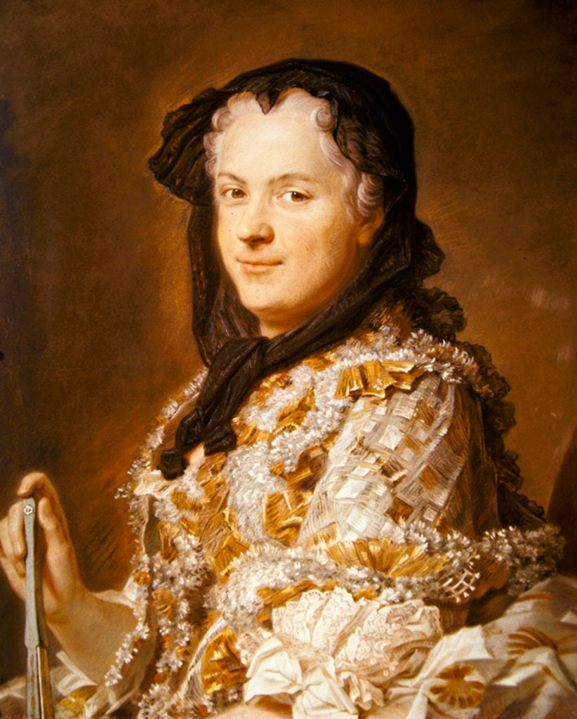 Detail of Portrait of Maria Leszczynska, Queen of France and Navarre, 1744-48 by Maurice Quentin de la Tour