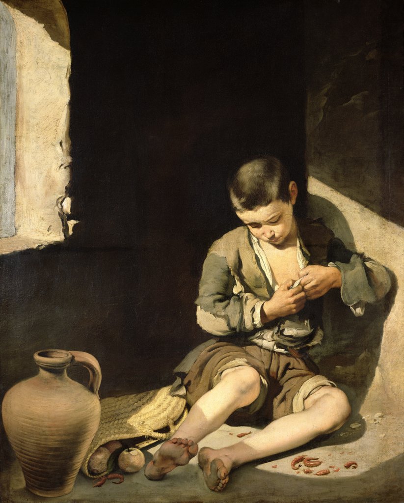 Detail of The Young Beggar, c.1650 by Bartolome Esteban Murillo
