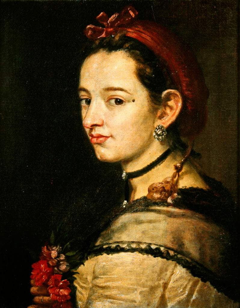 Detail of Portrait of a woman by Spanish School