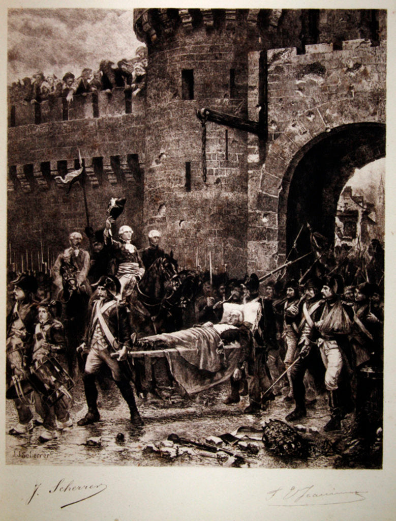 Detail of The Death of Bonchamps in 1793 by Jean-Jacques Scherrer