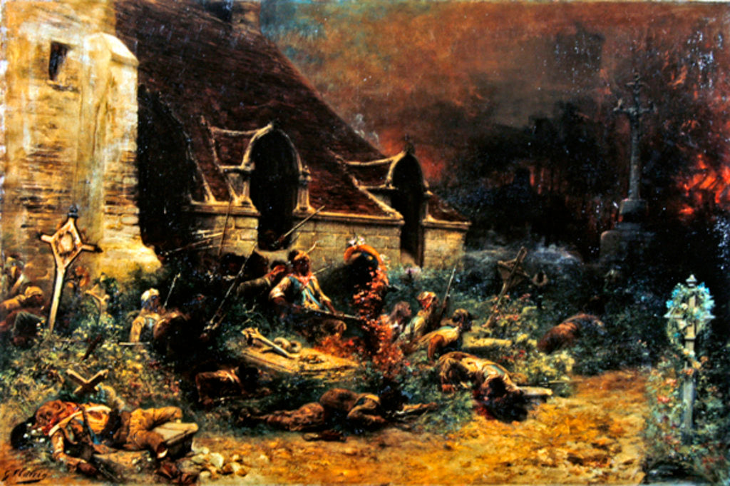 Detail of The Chouans defending their dead, 1902 by Georges Clairin