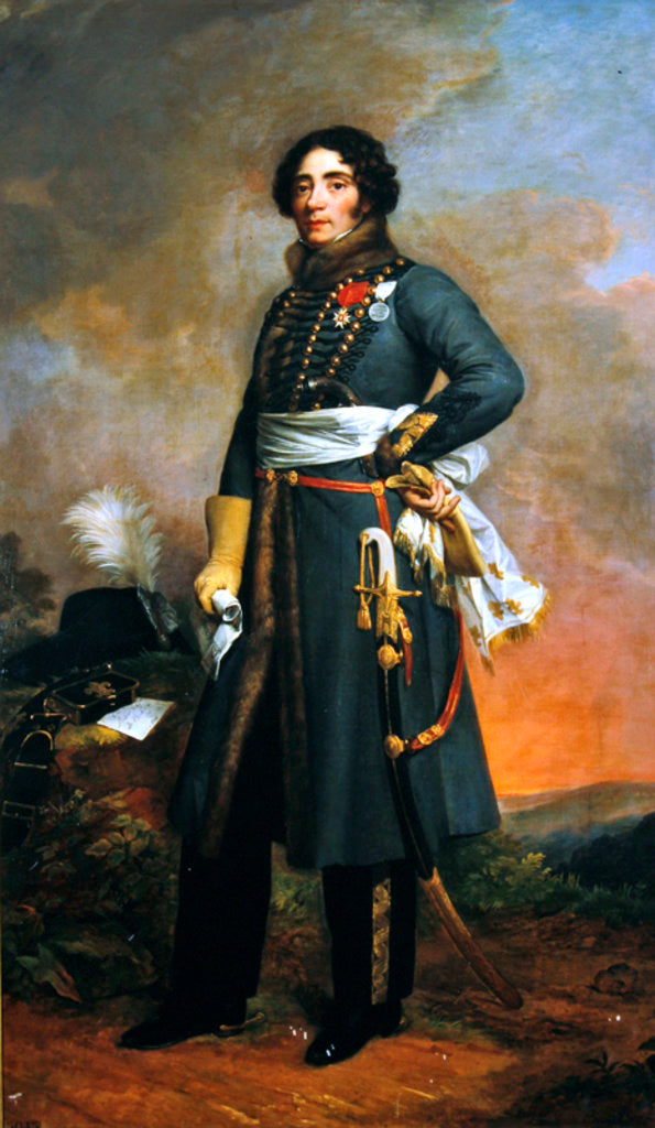 Detail of Louis de Frotte, 1800 by Louise de Bouteiller