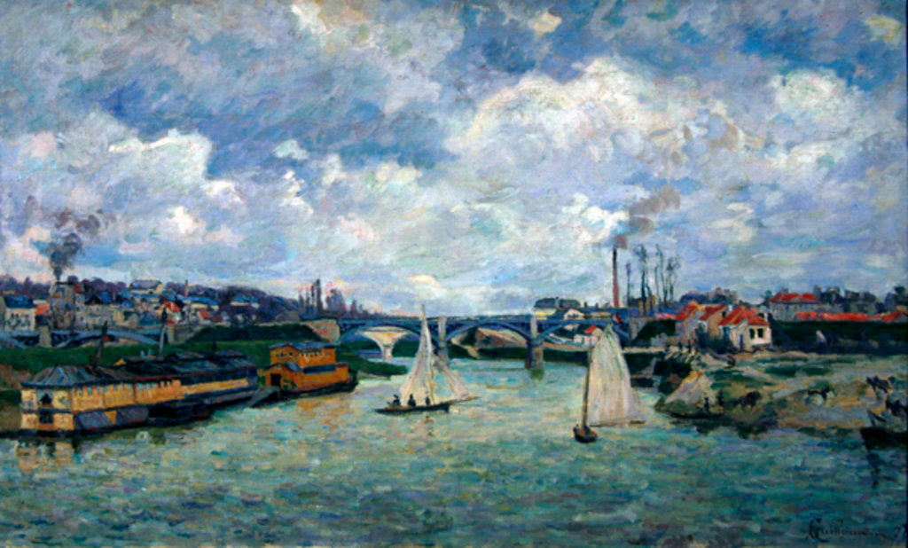 Detail of Charenton Port, 1878 by Jean Baptiste Armand Guillaumin