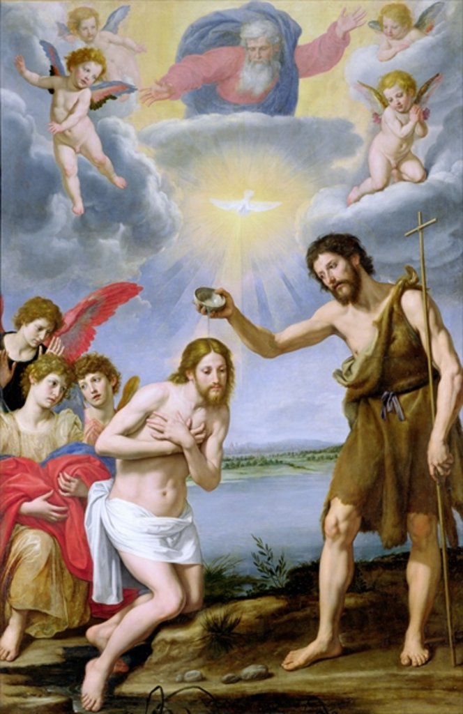 Detail of The Baptism of Christ by Ottavio Vannini
