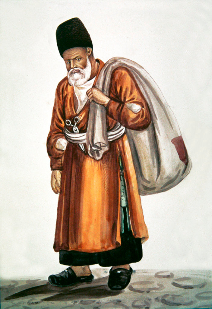 Detail of The tailor by Persian School