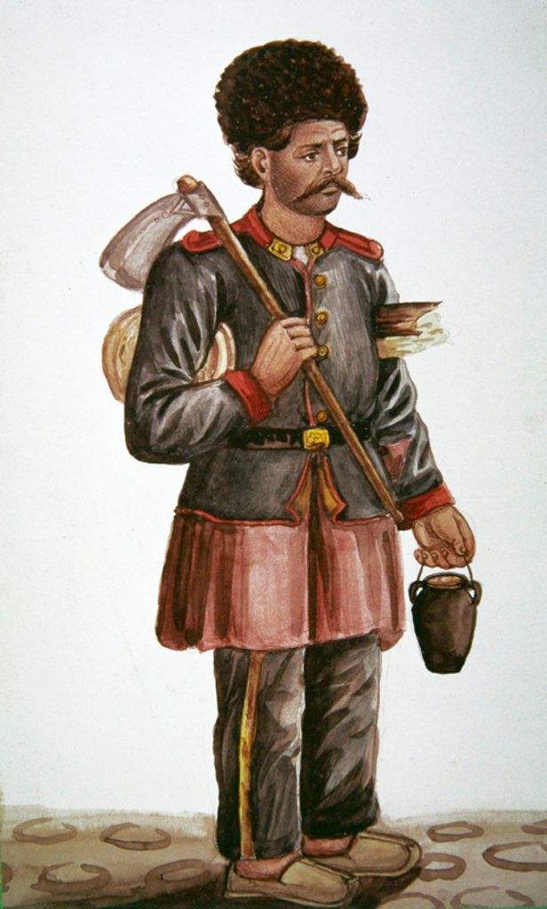 Detail of Street vendor by Persian School