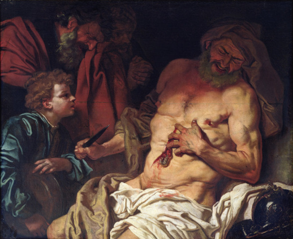 Detail of The Death of Cato by Johann Karl Loth