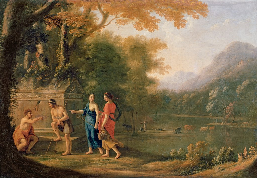 Detail of The Arcadian Shepherds by Laurent de La Hyre