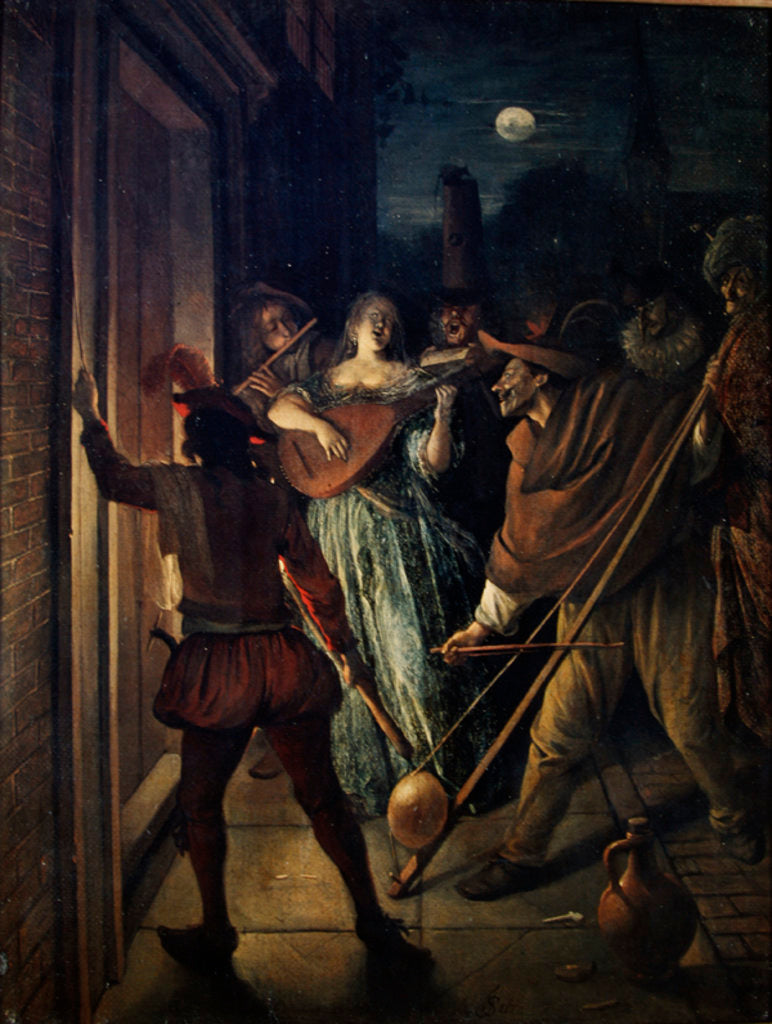 Detail of Serenading by Jan Havicksz. Steen