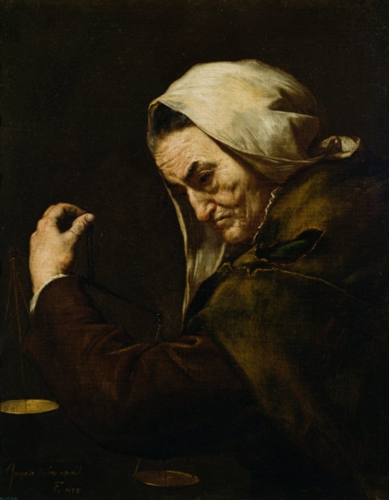 Detail of The Old Usurer, 1638 by Jusepe de Ribera
