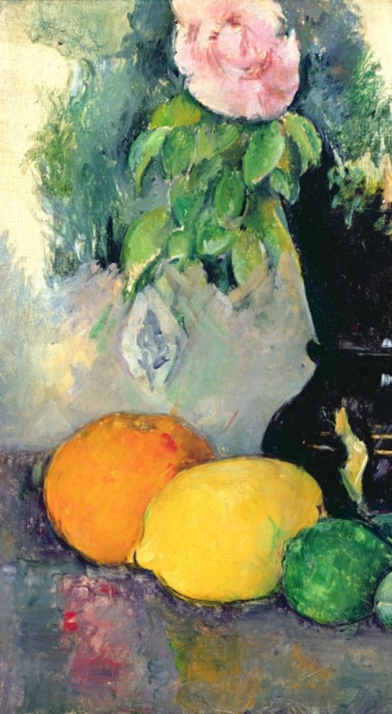 Detail of Flowers and fruits, c.1880 by Paul Cezanne