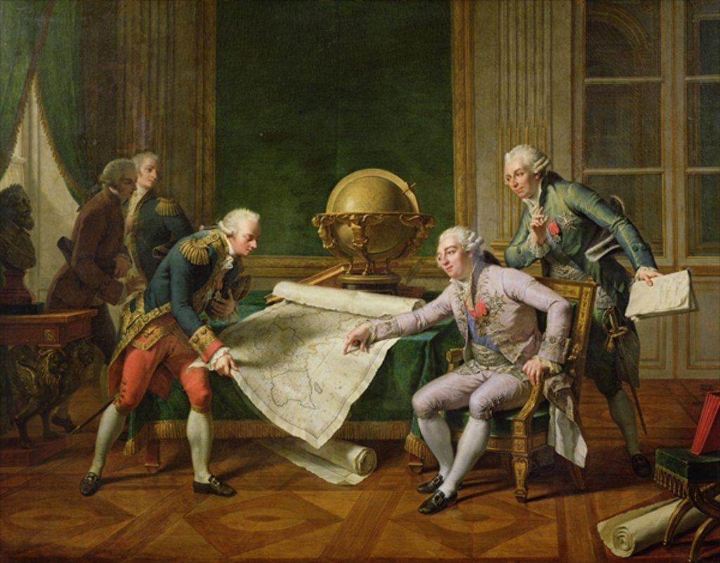 Detail of Louis XVI instructing Lapérouse, 29th June 1785, 1817 by Nicolas Andre Monsiau