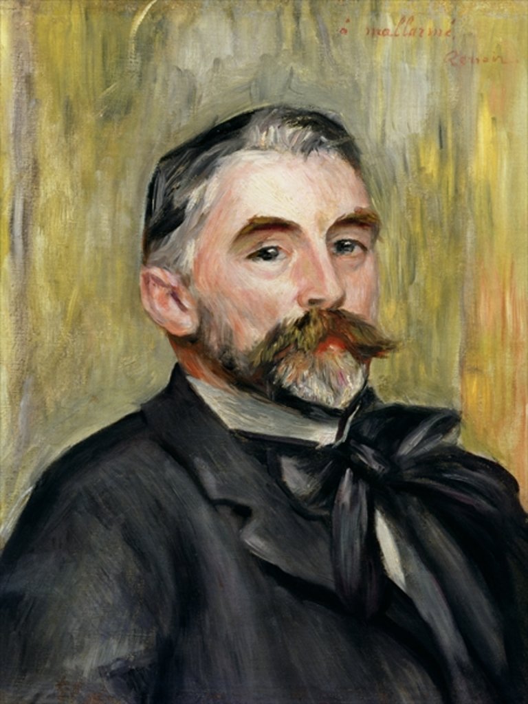 Detail of Portrait of Stephane Mallarme 1892 by Pierre Auguste Renoir