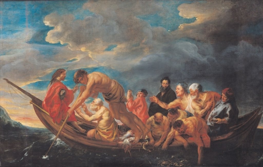 Detail of The Miraculous Draught of Fishes, c.1640 by Jacob Jordaens
