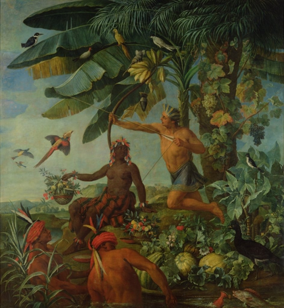 Detail of The Indian Hunter and Fisherman, 1741 by Alexandre-Francois Desportes